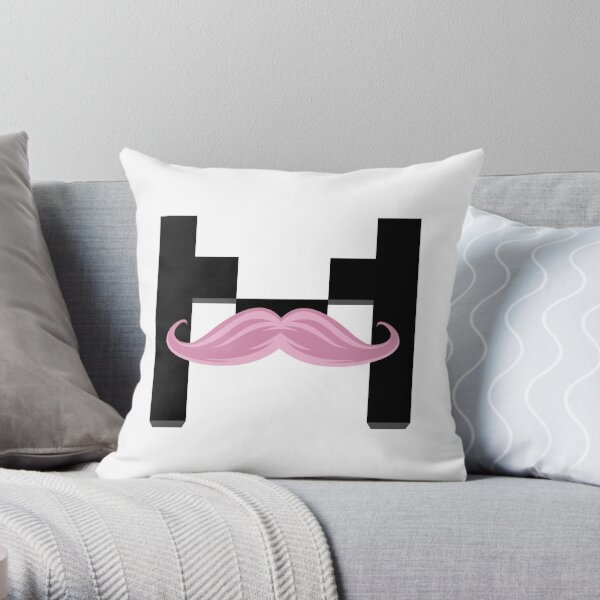 Markiplier's M with Moustache  Throw Pillow RB1107 product Offical markiplier Merch